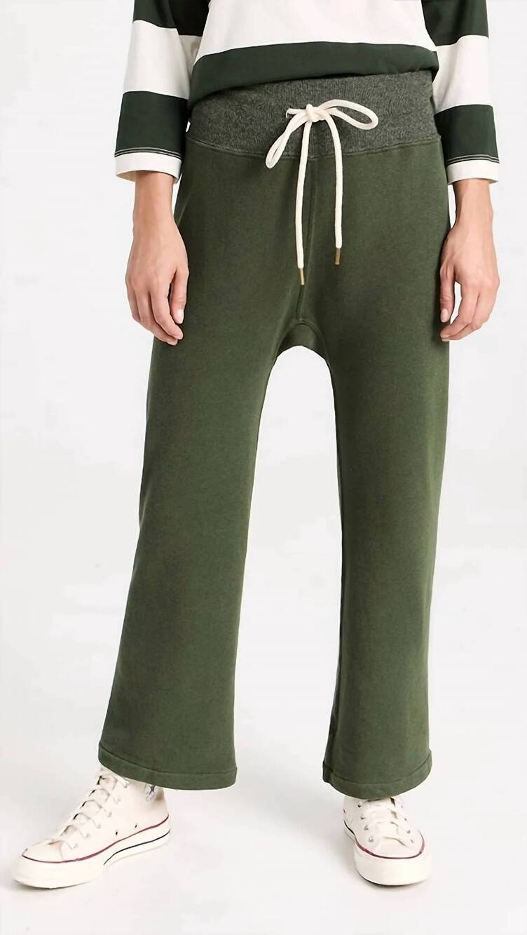 NEW THE GREAT. relay sweatpants in overdye cypress